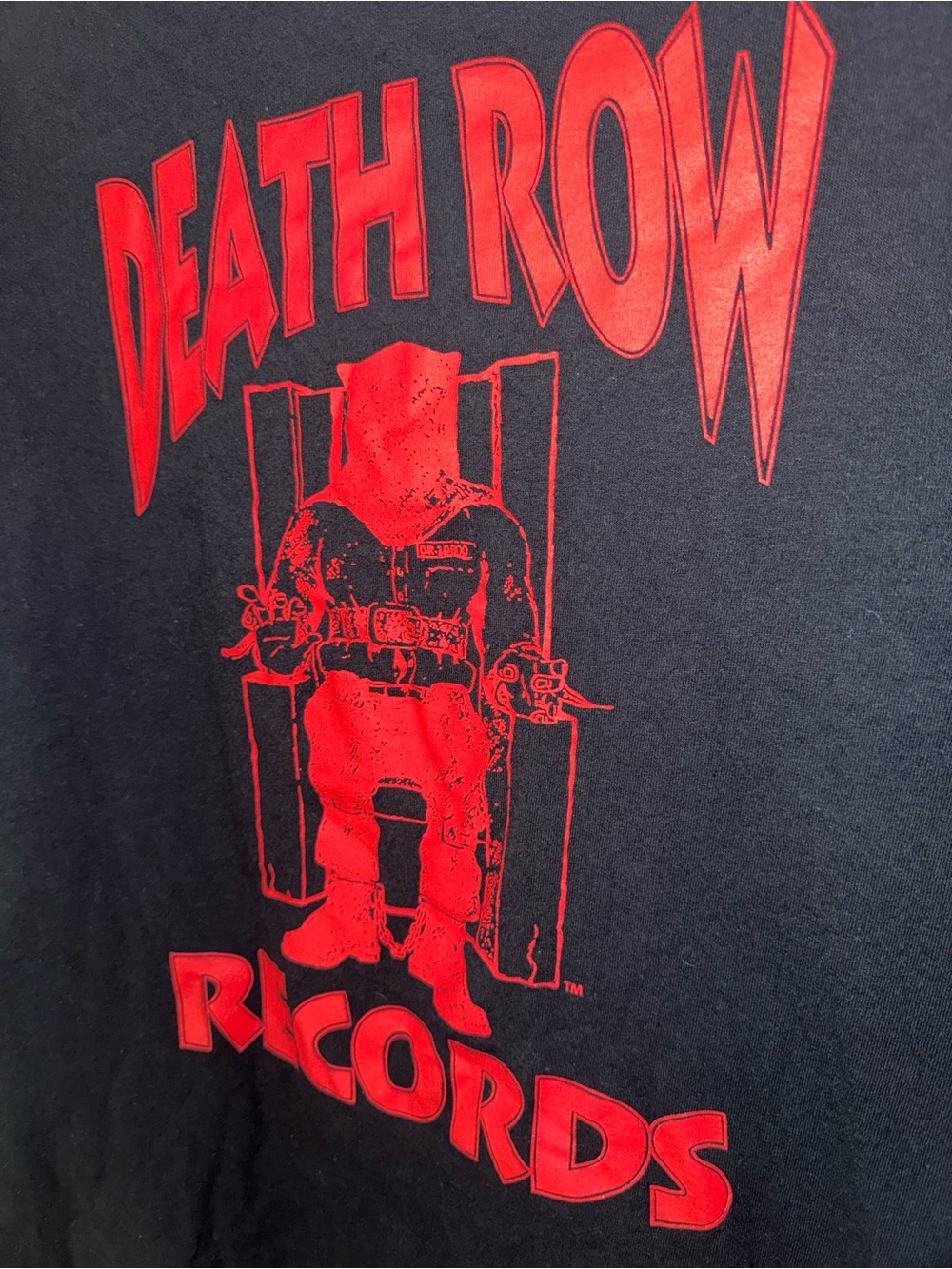 Death Row Records Black Long Sleeve Graphic Tee
